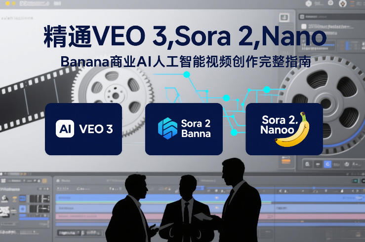 精通VEO 3,Sora 2,Nano Banana商业AI人工智能视频创作完整指南-梦清研习社