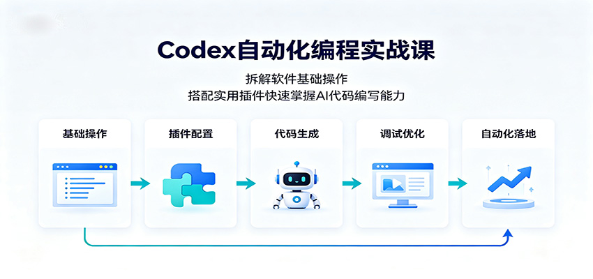 Codex自动化编程实战课：拆解软件基础操作，搭配实用插件快速掌握AI代码编写能力-梦清研习社