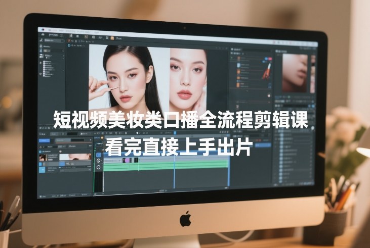短视频美妆类口播全流程剪辑课,看完直接上手出片-梦清研习社