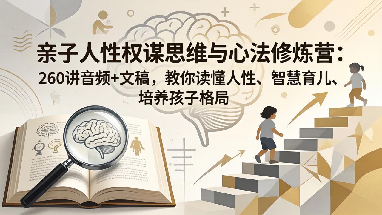 亲子人性权谋思维与心法修炼营：260讲音频+文稿，教你读懂人性、智慧育儿、培养孩子格局-梦清研习社
