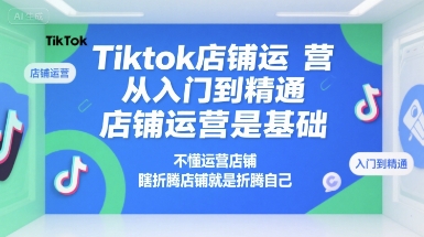Tiktok店铺运营从入门到精通，店铺运营是基础，不懂运营店铺，瞎折腾店铺就是折腾自己-梦清研习社