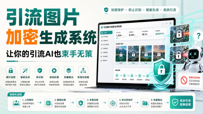 引流图片加密生成系统，让你的引流AI也束手无策-梦清研习社