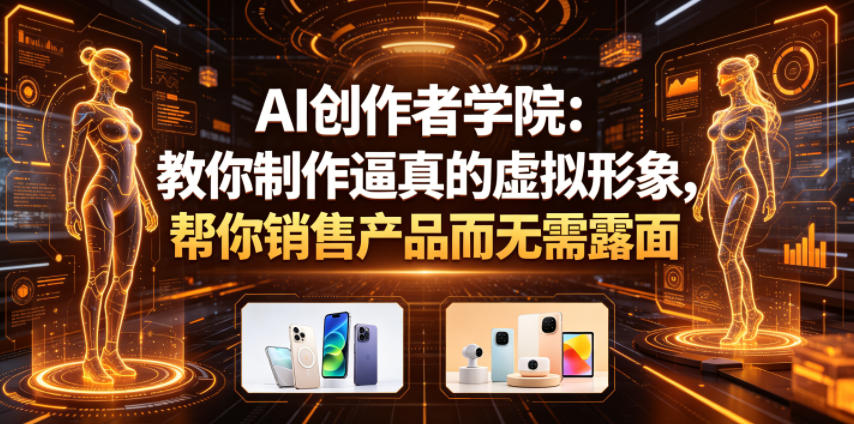 AI创作者学院：教你制作逼真的虚拟形象，帮你销售产品而无需露面【原创双语字幕】-梦清研习社