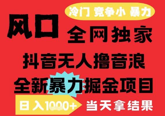 25年6月高爆抖音无人直播最新撸音浪掘金项目,解放双手小白可做,无脑日入1k+,门槛低【揭秘】-梦清研习社