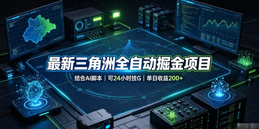 最新三角洲全自动掘金项目，结合AI脚本，可24小时挂G，单日收益200+【揭秘】-梦清研习社