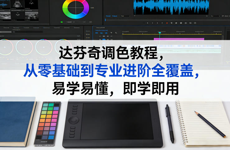 达芬奇调色教程，从零基础到专业进阶全覆盖，易学易懂，即学即用-梦清研习社