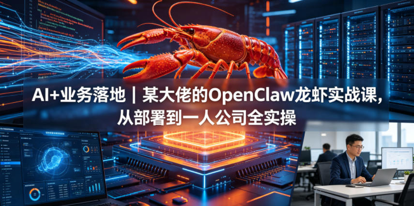 AI+业务落地｜某大佬的OpenClaw小龙虾实战课，从部署到一人公司全实操-梦清研习社