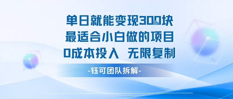单日就能变现3张最适合小白做的项目0成本投入 无限复制-梦清研习社
