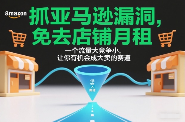 抓亚马逊漏洞，免去店铺月租，一个流量大竞争小，让你有机会成大卖的赛道-梦清研习社