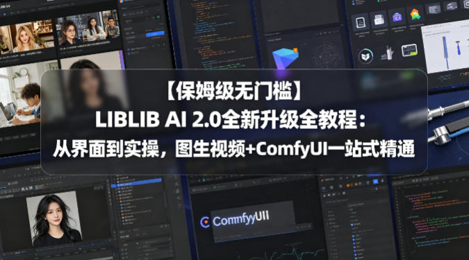 【保姆级无门槛】LIBLIB AI 2.0全新升级全教程：从界面到实操，图生视频+ComfyUI一站式精通-梦清研习社