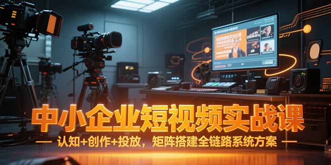 中小企业短视频实战课，认知+创作+投放，矩阵搭建全链路系统方案-梦清研习社