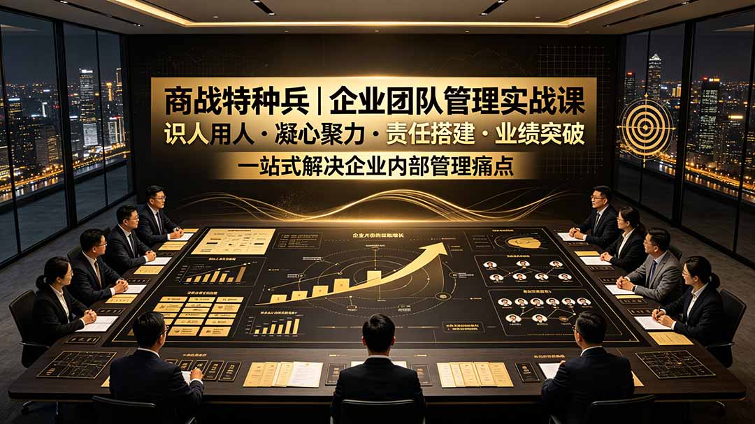 商战特种兵|企业团队管理实战课:识人用人|凝心聚力|责任搭建|业绩突破,一站式解决企业内部管理痛点-梦清研习社