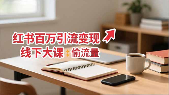 小红书百万引流变现-11月线下大课:分享从0到百万引流路径,手把手教偷流量、拿结果-梦清研习社