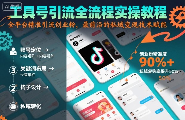 工具号引流全流程保姆级实操教程,全平台精准引流创业粉,最前沿的私域变现技术赋能-梦清研习社