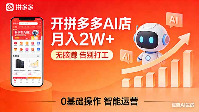 开一家拼多多AI店,月入2W+,无脑赚,告别打工,附SOP手册-梦清研习社