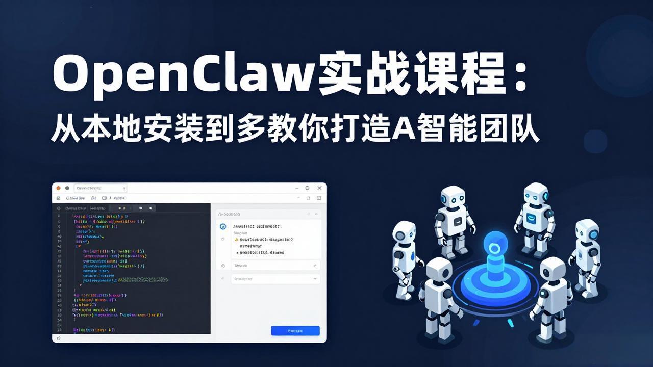 OpenClaw实战课程：从本地安装到多Agent协同，手把手教你打造AI智能团队-梦清研习社