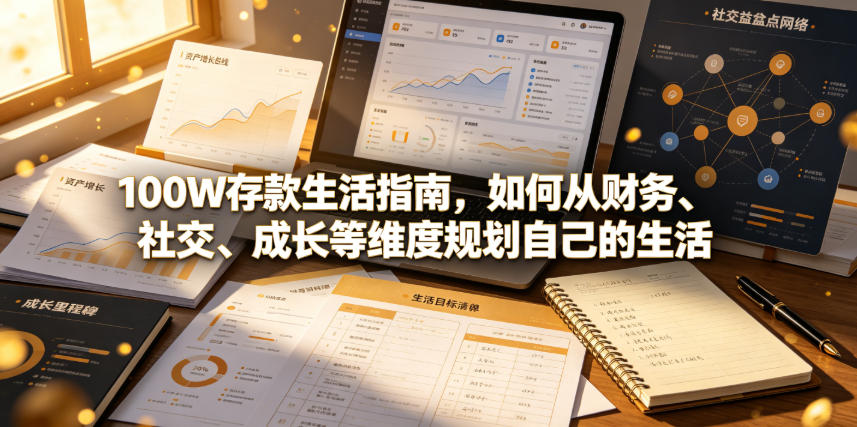 付费文章：100W存款生活指南，如何从财务、社交、成长等维度规划自己的生活-梦清研习社