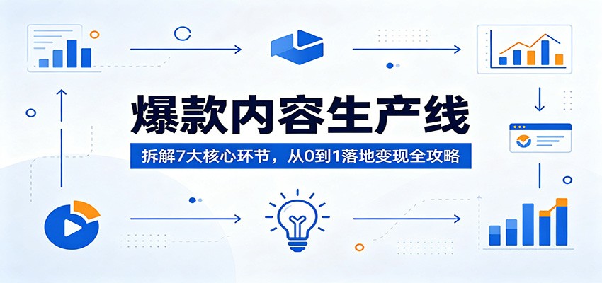 爆款内容生产线：拆解7大核心环节，从0到1落地变现全攻略-梦清研习社