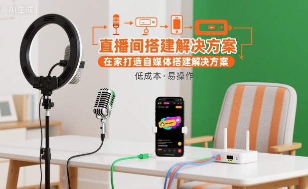 直播间搭建解决方案,在家打造自媒体搭建解决方案-梦清研习社