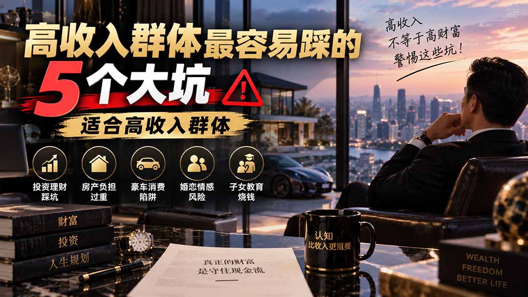 付费文章：高收入群体最容易踩的5个大坑，适合高收入群体-梦清研习社