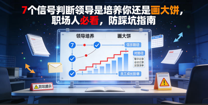 付费文章：7个信号判断领导是培养你还是画大饼，职场人必看，防踩坑指南-梦清研习社
