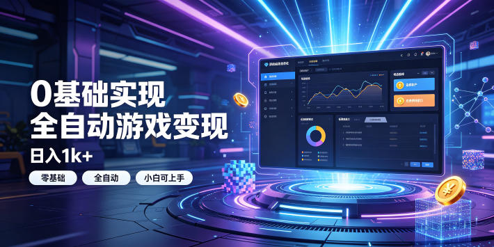 0基础实现全自动游戏变现，日入1k+，小白直接上手搞钱！【揭秘】-梦清研习社