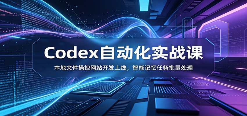 Codex自动化实战课：本地文件操控网站开发上线，智能记忆任务批量处理-梦清研习社
