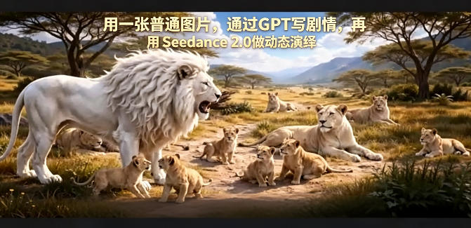用一张普通图片，通过GPT写剧情，再用Seedance 2.0做动态演绎，居然能生成迪士尼风格搞笑动画-梦清研习社