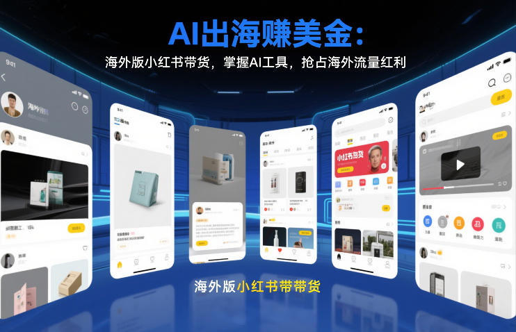 AI出海賺美金：海外版小红书带货，掌握AI工具，抢占海外流量红利(更新2026)-梦清研习社