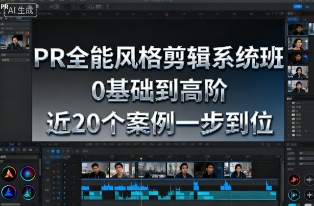 PR全能风格剪辑系统班,0基础到高阶,近20个案例一步到位-梦清研习社