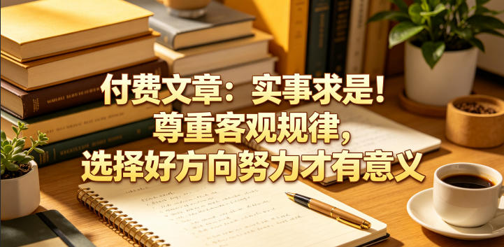 付费文章：实事求是！尊重客观规律，选择好方向努力才有意义-梦清研习社