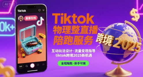 Tiktok物理整蛊直播陪跑服务-tiktok跨境2025-梦清研习社