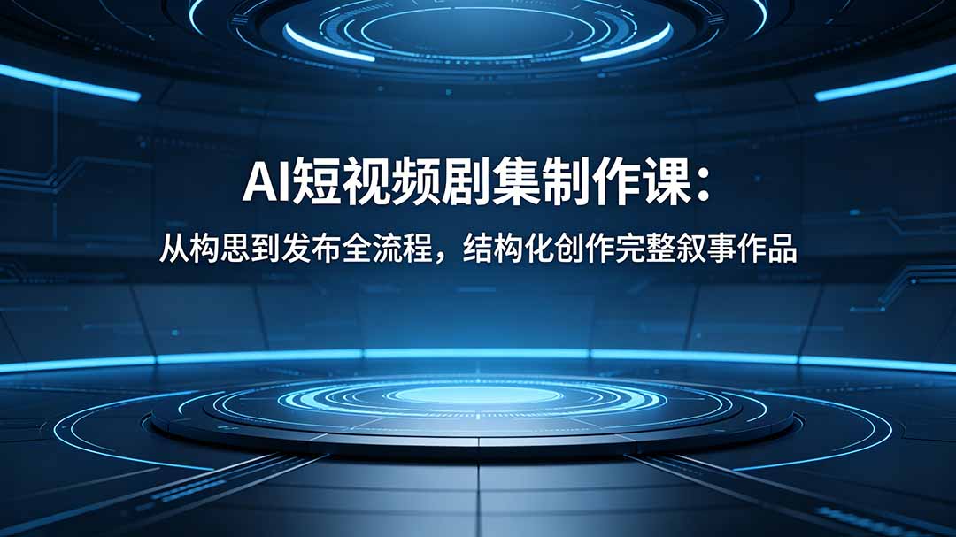 AI短视频剧集制作课：从构思到发布全流程，结构化创作完整叙事作品-梦清研习社