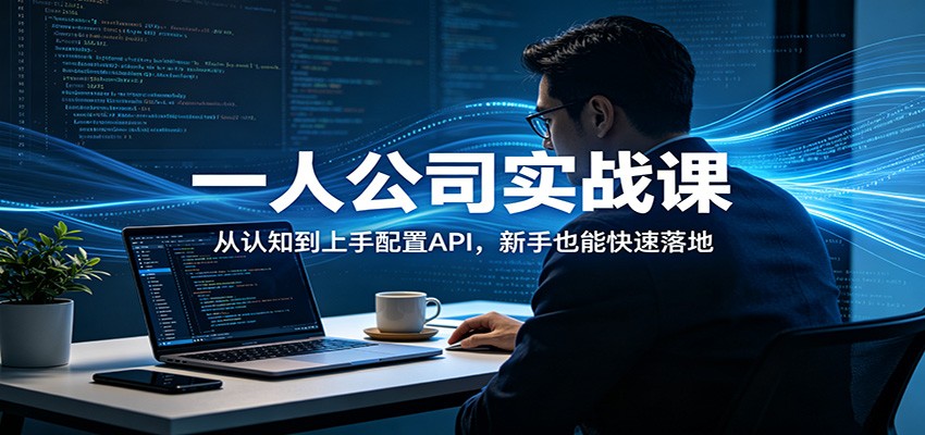 一人公司实战课：从认知到上手配置API，新手也能快速落地-梦清研习社
