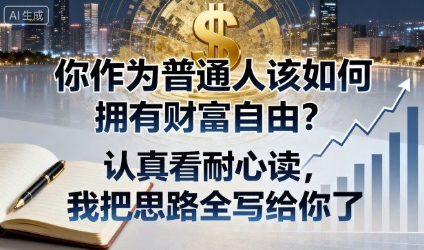 付费文章：你作为普通人该如何拥有财富自由？认真看耐心读，我把思路全写给你了-梦清研习社