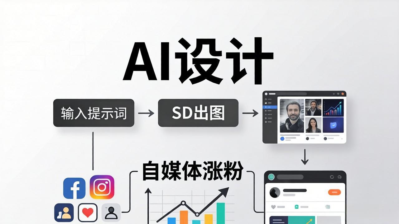 人人都是AI设计师：SD出图+自媒体涨粉一站教学，告别图文素材焦虑，AI设计让你轻松避开内卷-梦清研习社