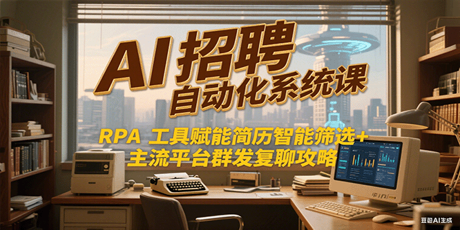 AI招聘自动化系统课，RPA工具赋能简历智能筛选+主流平台群发复聊全攻略-梦清研习社