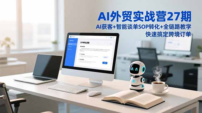 AI外贸实战营27期，AI获客+智能谈单+SOP转化+全链路教学，快速搞定跨境订单-梦清研习社