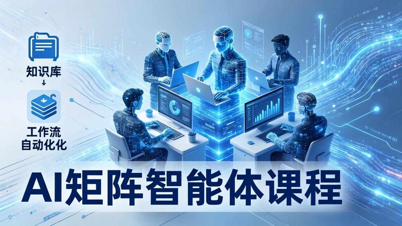AI矩阵智能体实战：100个数字员工批量生产内容，文本知识库+工作流自动化全搞定-梦清研习社