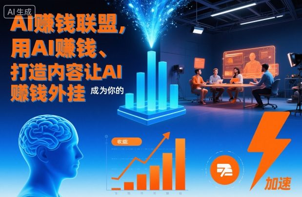 AI賺钱联盟，用AI賺钱、打造内容让AI成为你的賺钱外挂-梦清研习社