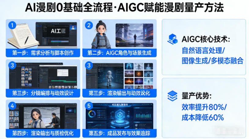 AI漫剧0基础全流程,快速掌握AIGC赋能的漫剧量产方法-梦清研习社