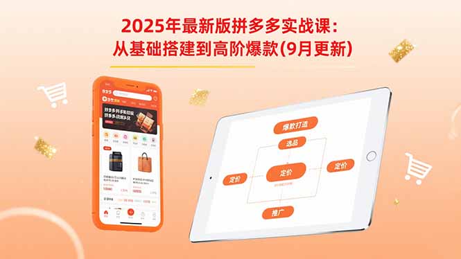 2025年最新版拼多多实战课：从基础搭建到高阶爆款(9月更新-梦清研习社
