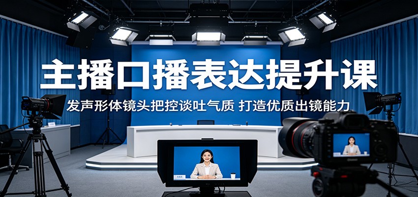 主播口播表达提升课：发声形体镜头把控谈吐气质，打造优质出镜能力-梦清研习社