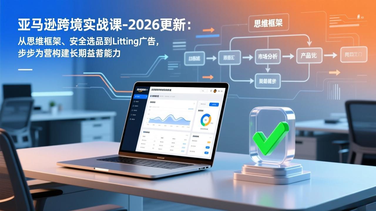 亚马逊跨境实战课-2026更新：从思维框架、安全选品到Listing广告，步步为营构建长期盈利能力-梦清研习社