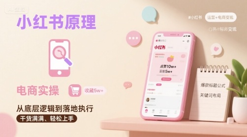 小红书原理以及详细实操流程，小红书电商教程-梦清研习社