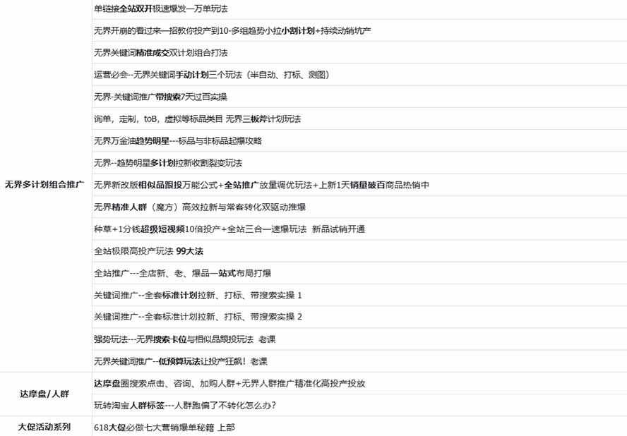 图片[2]-2026淘天开单秘籍PRO实战陪跑课程：全套落地运营玩法，一站式解决淘宝流量低、不出单难题(更新260823-梦清研习社