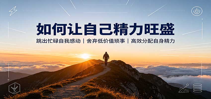 如何让自己精力旺盛：跳出忙碌自我感动，舍弃低价值琐事，高效分配自身精力-梦清研习社