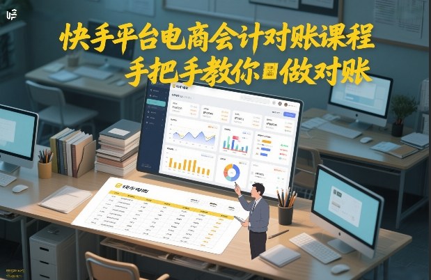 快手平台电商会计对账课程，手把手教你做对账-梦清研习社