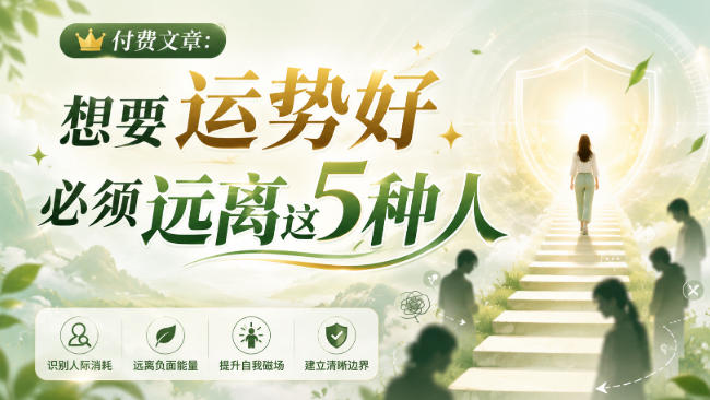 付费文章：想要运势好，必须远离这5种人-梦清研习社