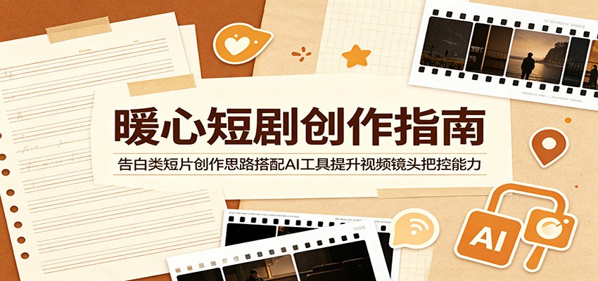 暖心短剧创作指南：告白类短片创作思路搭配AI工具提升视频镜头把控能力-梦清研习社